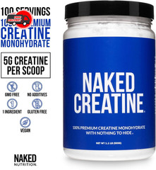 NAKED Pure Micronized Creatine Monohydrate Powder – 1.1 Pound (Pack of 1)