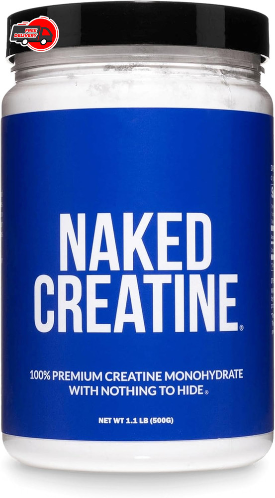 NAKED Pure Micronized Creatine Monohydrate Powder – 1.1 Pound (Pack of 1)