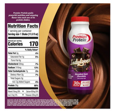 Premier Protein Indulgence Dark Chocolate 12ct 30g Protein