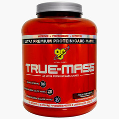 Muscle Gainer Protein True-Mass Chocolate MilkShake flavor 5.82 LB.