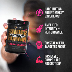 Superhuman Extreme High Stim Pre Workout Powder, Beta Alanine, L-Taurine & 356Mg