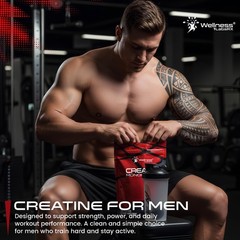 WELLNESS LABSRX Creatine Monohydrate Powder 500g – 100 Servings Micronized Cr…