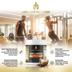 Conquest Whey Armor 100% Whey Isolate Protein Cappuccino 1lb Muscle Recovery