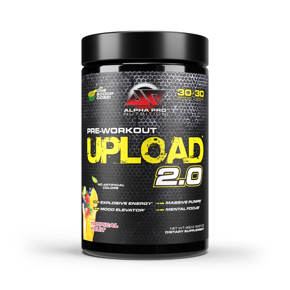 Pre Workout UPLOAD 2.0 Pump Citrulline Nitric Oxide Boost Ashwaghanda ALPHA PRO