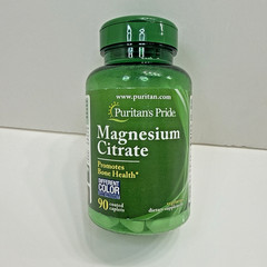 Puritan’s Pride Magnesium Citrate – 200 mg – 90 coated caplets – EXP 02/28