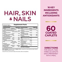 Nature’s Bounty Optimal Solutions Hair, Skin & Nails, 60 Coated Caplets