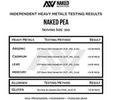 Naked Pea Protein Powder 5LB Unflavored Vegan NSF 76 Servings