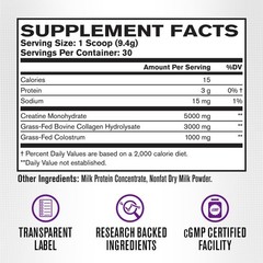 Creatine for Women – Creatine Monohydrate with Collagen + Colostrum to Suppor…