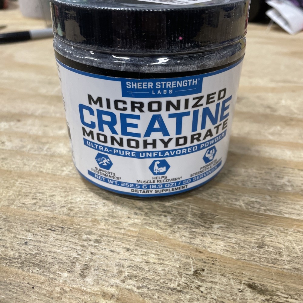 Sheer Strength Labs Micronized Creatine Monohydrate Powder Unflavored, 12/2024