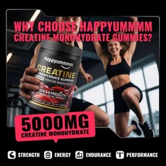 Creatine Monohydrate Gummies, NSF Certified, 5g Dose for Men & Women to Suppo…