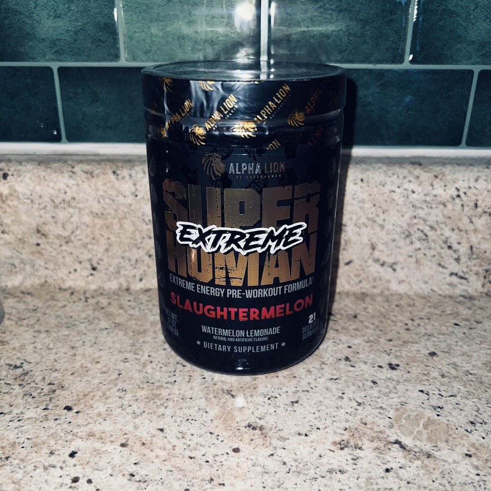 Superhuman Extreme Pre-Workout . Watermelon Lemonade. 21 Servings.