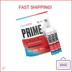 Prime Rapid Rehydration Electrolyte Powder Sticks, Ocean Cherry, Sugar Free Hydr
