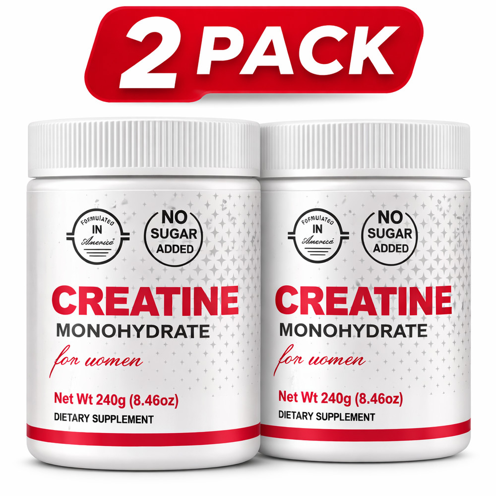 2 Pack Creatine Monohydrate for Women Powder 240g Muscle Energy Strength Gym Sup