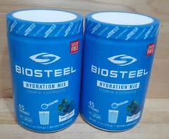 2 PACK: BIOSTEEL BLUE RASPBERRY HYDRATION MIX 45 SERVINGS NSF ELECTROLYTES 11oz