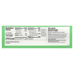 Vegan Protein Bar, Hazelnut & Nougat, 12 Bars, 1.94 oz (55 g) Each