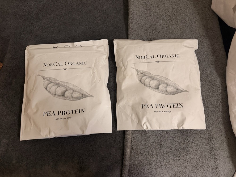 NorCal Organic Pea Protein Powder 2lb Unflavored Allergen Free Exp 04/2027