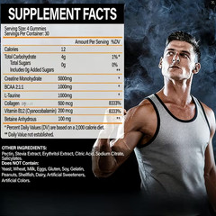 Creatine Monohydrate Gummies Orange Flavor No Additives Muscle Supplement