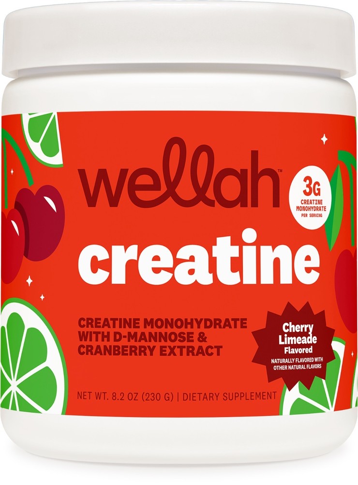 Wellah Creatine for Women (50 Servings) Cherry Limeade – 3g of Creatine