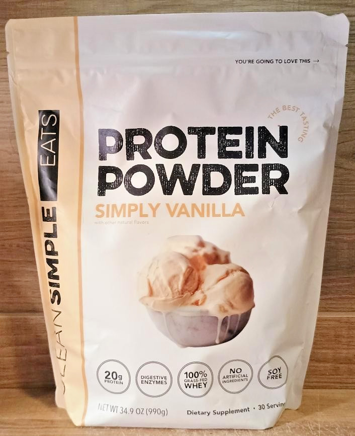 Clean Simple Eats Whey Isolate Protein Powder Simply Vanilla 34.9 oz 30 Servings