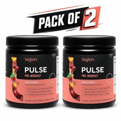 Legion Pulse Pre-Workout without Caffeine-Fruit Punch-20 sev-EXP 2028+ | 2 packs