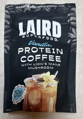 Laird Superfood Vanilla Protein Coffee Lion’s Mane Mushroom Protein 5.3z BB 6/27