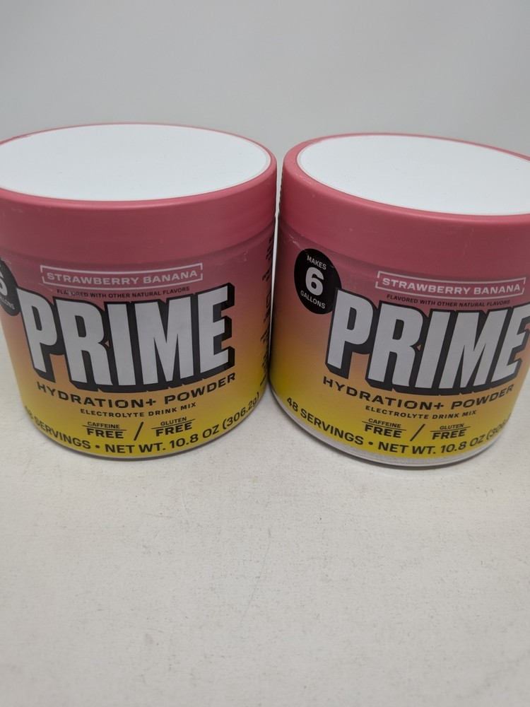 Prime Hydration Powder Mix Strawberry Banana Lot Of 2 Exp 02/28