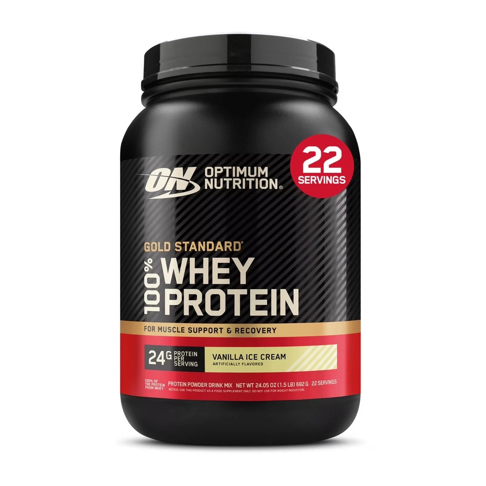 Optimum Nutrition, Gold Standard 100% Whey Protein Powder, Vanilla, 22 Servings