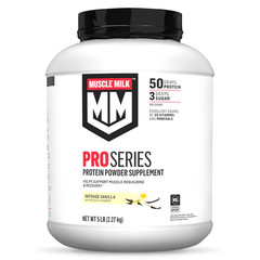 Muscle Milk Pro Series Protein Powder Supplement, Intense Vanilla, 5 Pound, 28 S