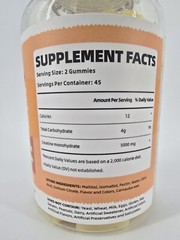 ElevateLife Creatine Monohydrate Gummies 5000mg for Men & Women Chewable 90
