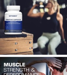 Creatine Monohydrate, 60 Capsules – 1200mg Per Serving