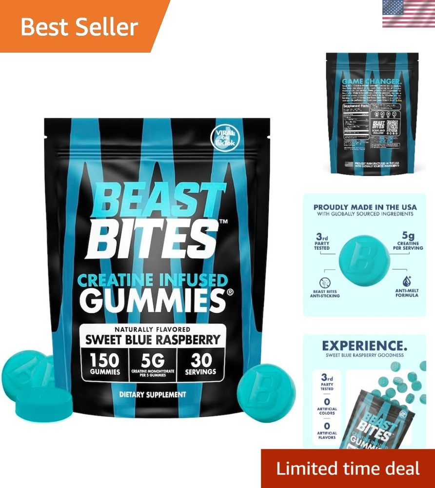 Creatine Infused Gummies – 5g Creatine Monohydrate Per Serving – NSF Certifie…