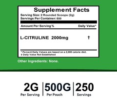 Pure L-CITRULLINE Powder -Increase Performance -NON GMO 500g