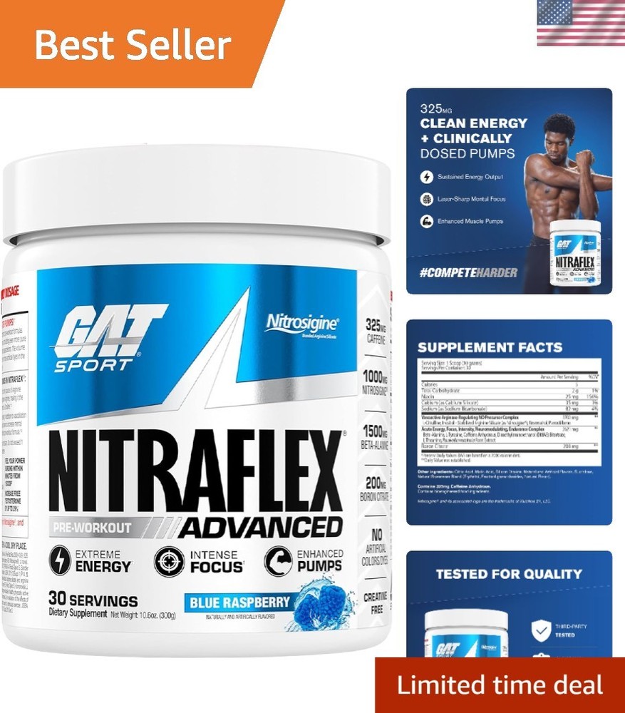 Nitraflex Advanced Pre-Workout Powder – Energy Drink Mix – Supports Healthy B…