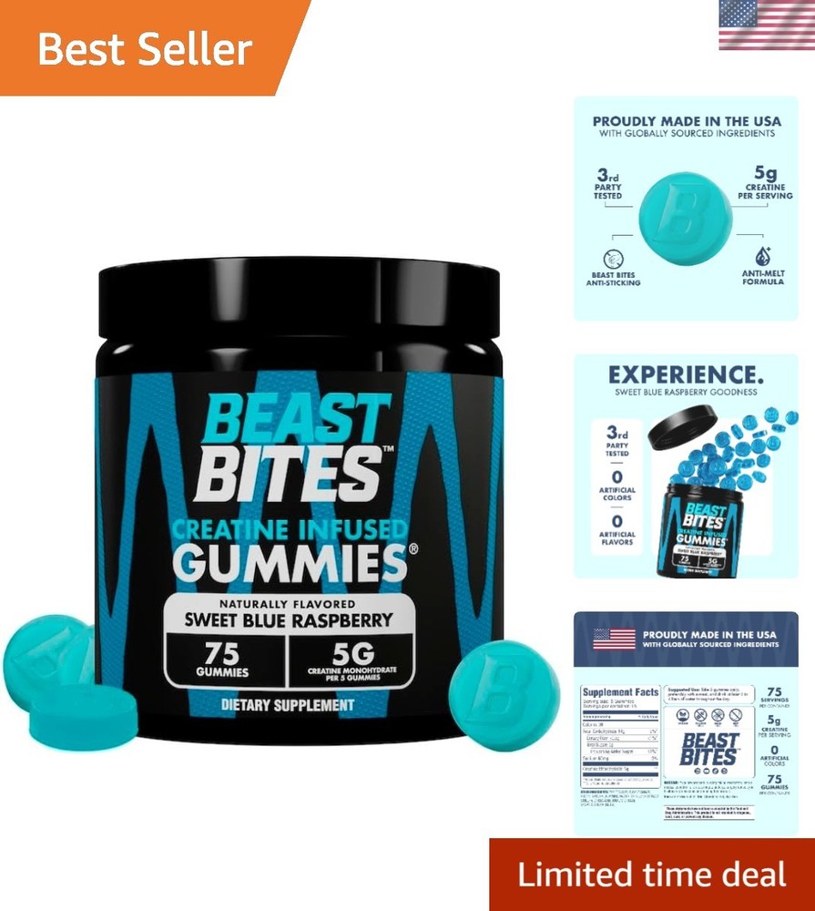Creatine Infused Gummies – 5g Creatine Monohydrate Per Serving – NSF Certifie…
