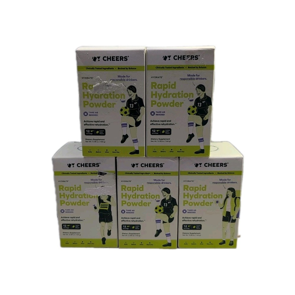 (5) Cheers Rapid Hydration Powder ~ 5.08 oz Each ~ EXP: 06/2026