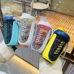 new 590ml gym Shaker Sports Water Bottle Cup Protein Mixer Stirring Ball Fitness