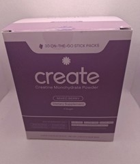Creatine Mixed Berry-Create Creatine Monohydrate Powder 30 Packets Exp 8/27