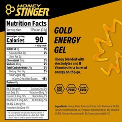 Honey Stinger Classic Energy Gel, Gold, Gluten-Free, Soy/Nut/Dairy-Free, 100 …