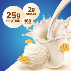 Pure Protein 100% Whey Protein Powder, Vanilla Cream, 25g Protein, 1.75 lbs New