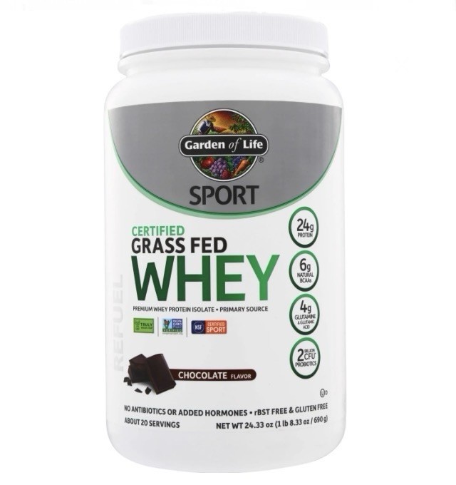 Garden Of Life Certified Grass Fed Whey Protein Powder Chocolate Flavor