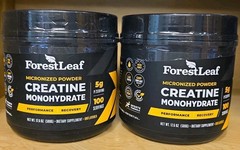 Lot of 2 ForestLeaf Creatine Monohydrate Powder – 500g – 100 srvgs each – 12/28