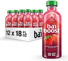 Bai Boost Watamu Strawberry Watermelon, Antioxidant Infused Beverage, 18 fl oz b