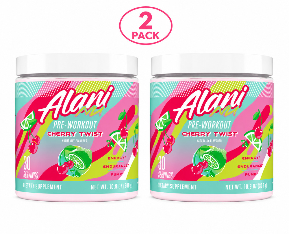Alani Nu Pre Workout Powder, Cherry Twist, 30svgs – Exp. 1/28 – 2 Pack
