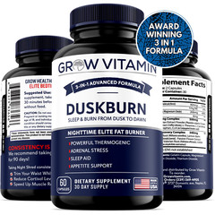 DuskBurn Night Time Fat Burner – Sleep & Burn from Dusk to Dawn – 60 Capsules