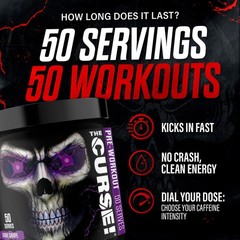 JNX SPORTS The Curse! Lemon Rush Pre Workout Powder 8.8 Ounce (Pack of 1)