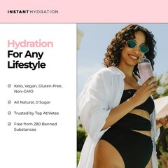 Instant Hydration Sugar Free Electrolytes Powder Packets – 20 Count