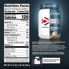 Dymatize ISO100 Whey Protein Isolate Cookies & Cream 20 Servings 25g