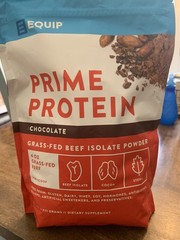 Equip Foods Grass-Fed Prime Protein Isolate Powder, Chocolate, 1.7lb