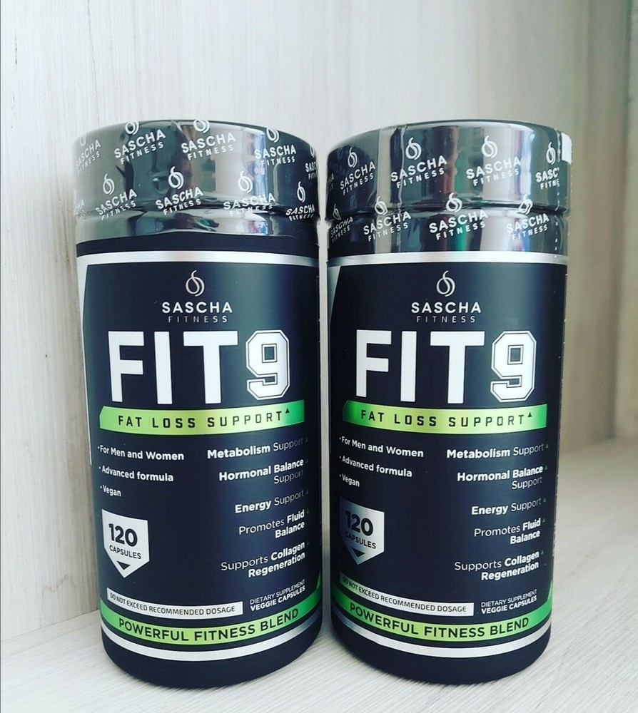 2 x Fit 9 Sascha Fitness Fat Loss Support Diet 100% Original 2 Pack 240 Caps New