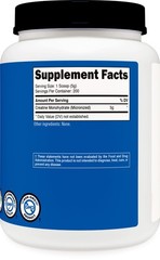 Nutricost Creatine Monohydrate Powder 1KG – Pure Powder, Gluten Free, Non-GMO